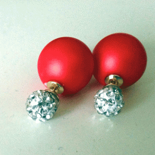 Oorbellen Rood Crystal